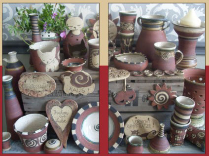 Rotbraune Gefäße, Tassen, Schalen und dekorative Keramik von Terra Mara